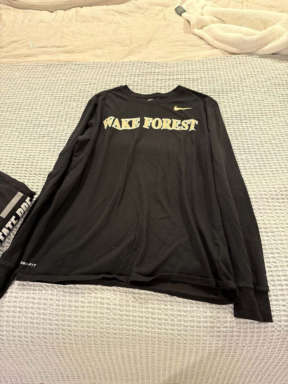 Nike Wake Forest Demon Deacons Dri-FIT Athletic Cut Long Sleeve T-Shirt Black L